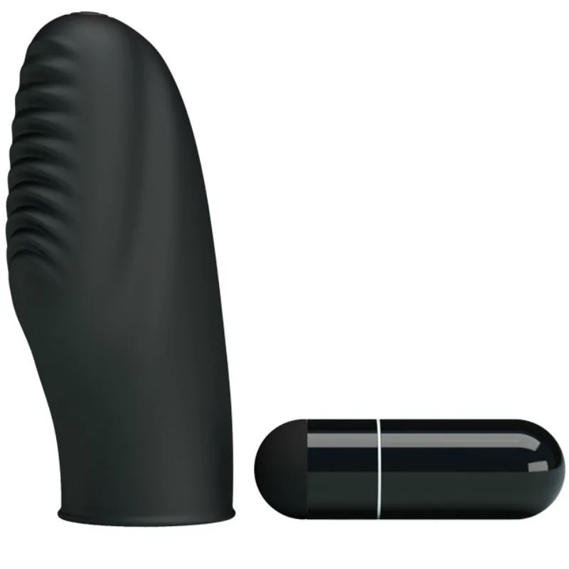 Pretty Love Flirtation Stanford Vibrating Fingertip Stimulator - Black