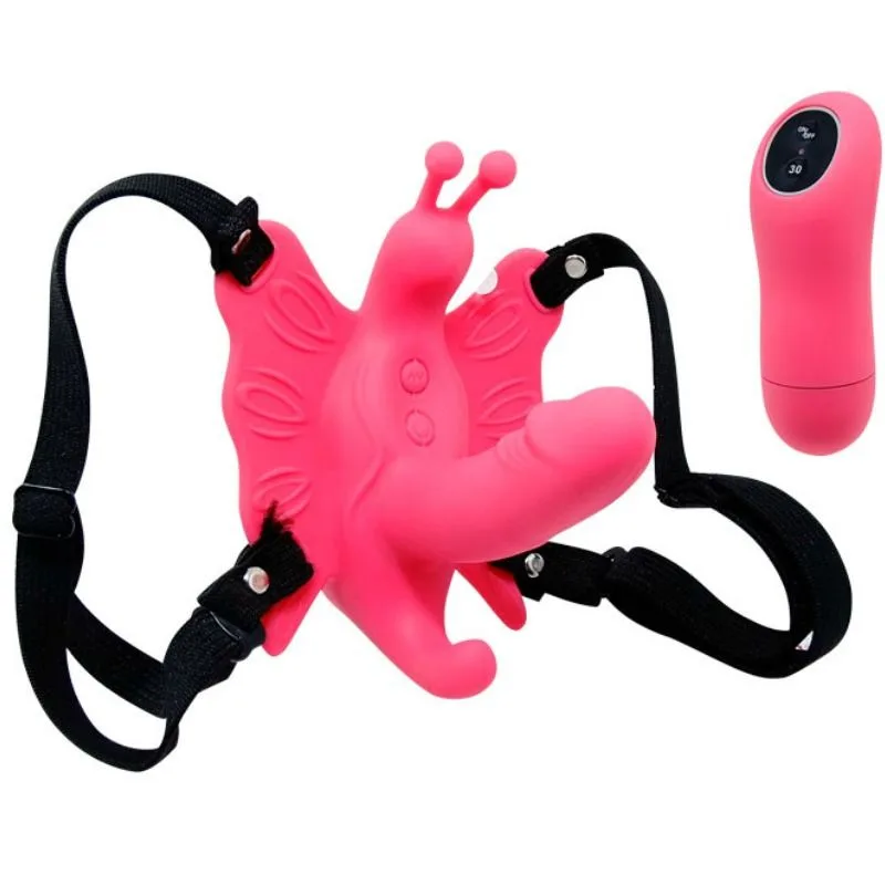Baile Ultra Passionate Fjärilsele med Fjärrkontroll, Klitorisstimulator och Mini Dildo