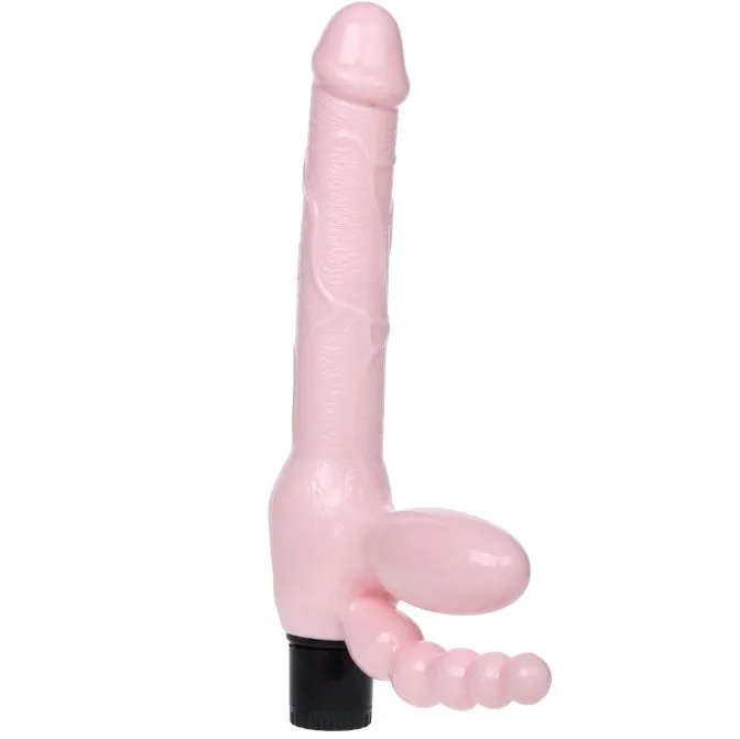 Baile - Strapless Strap-On Harness with Vibration and Anal Stimulation - 25.4 cm