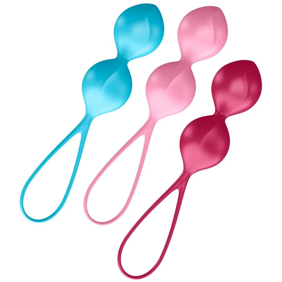 Satisfyer Loveballs Training Set 2 – Progressivt bäckenbottenträningsset med kegelbollar i tre nivåer