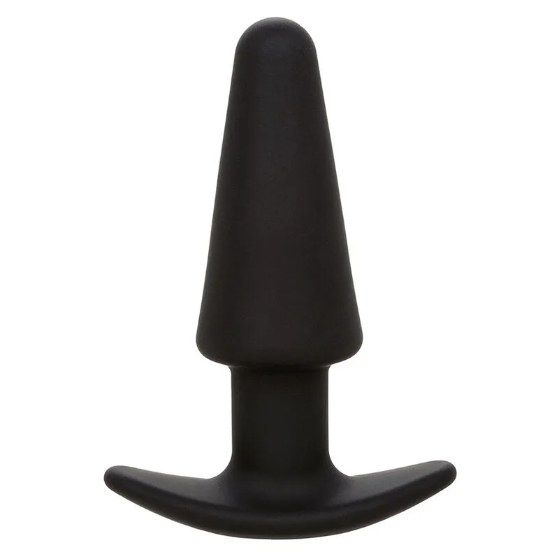 Calexotics - Rock Bottom Tapered Anal Plug 10 Vibrationsfunktioner Silikon Svart