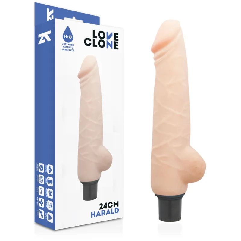 Loveclone Harald Självsmörjande Realistisk Vibrator – 24 cm x 4 cm