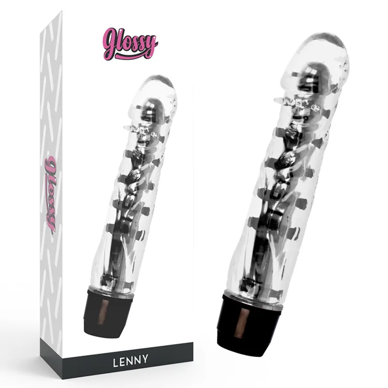 Glossy Lenny Vibrating Massager – Black