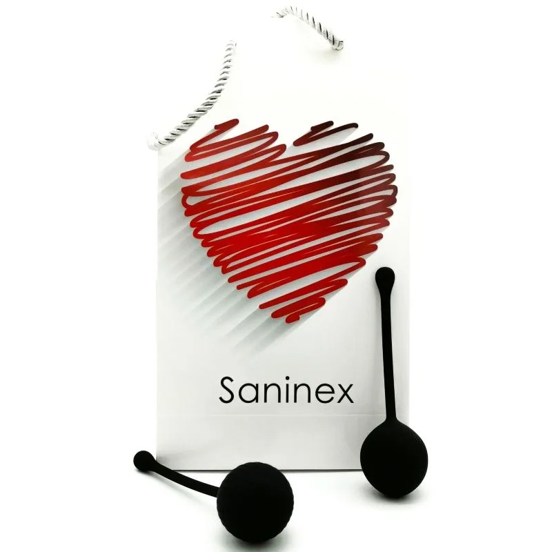 Saninex Clever Black Kegel Ball – Pelvic Floor Trainer & Intimate Stimulator
