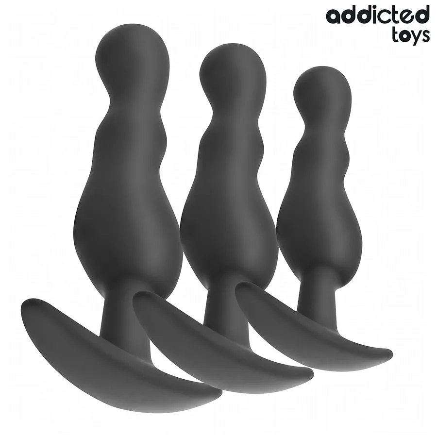 Addicted Toys – Graduated Silicone Anal Training Plug Set of 3 – Model 1