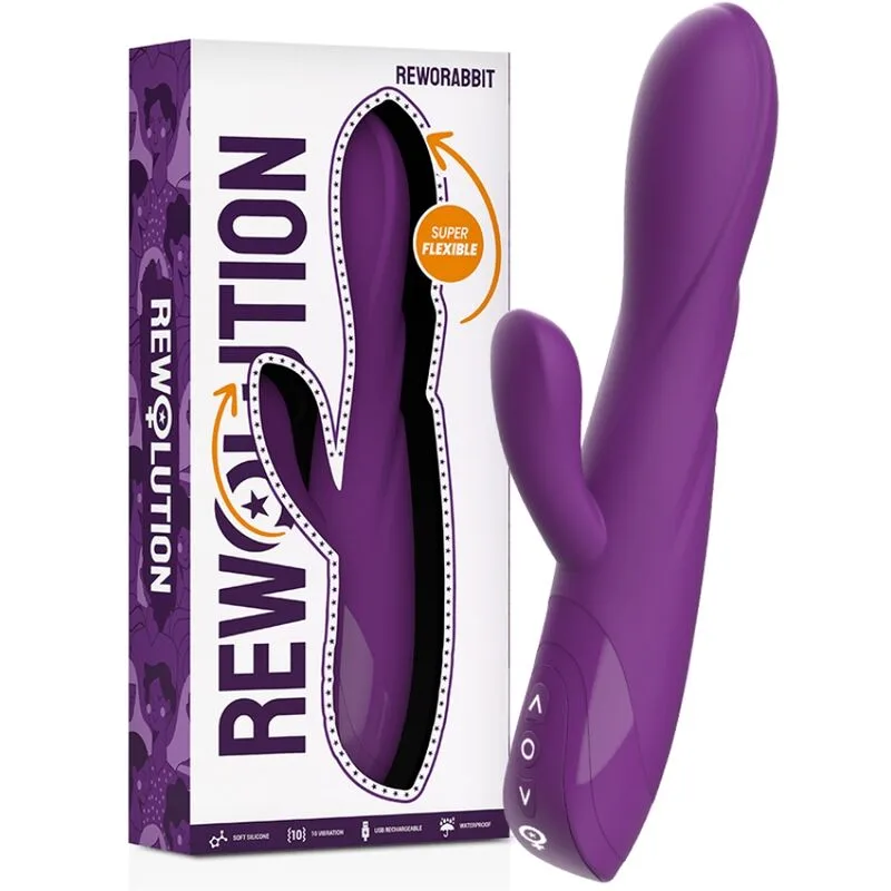Rewolution Reworabbit Flexibel Vibrator med Dubbel Stimulering och Klitorisarm