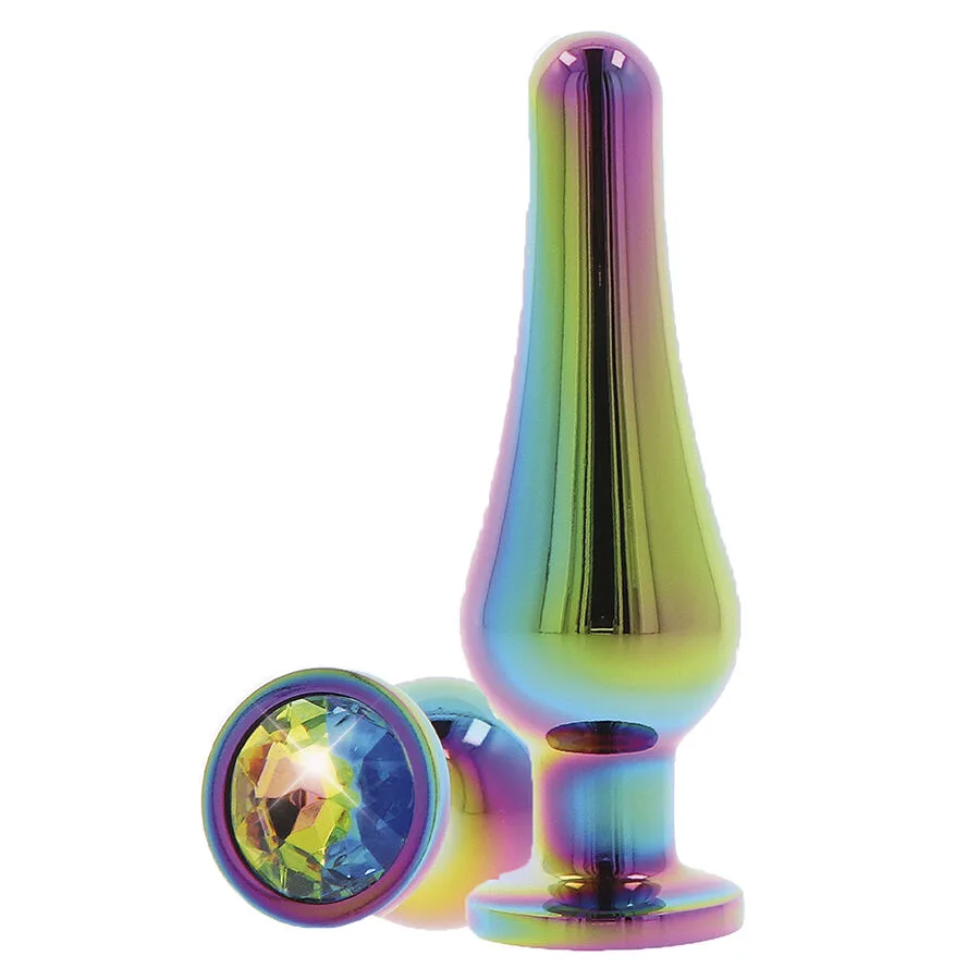 Toyjoy - Anal Play Twilight Bum Bijou Medium Analplugg med Regnbågsjuvelbas