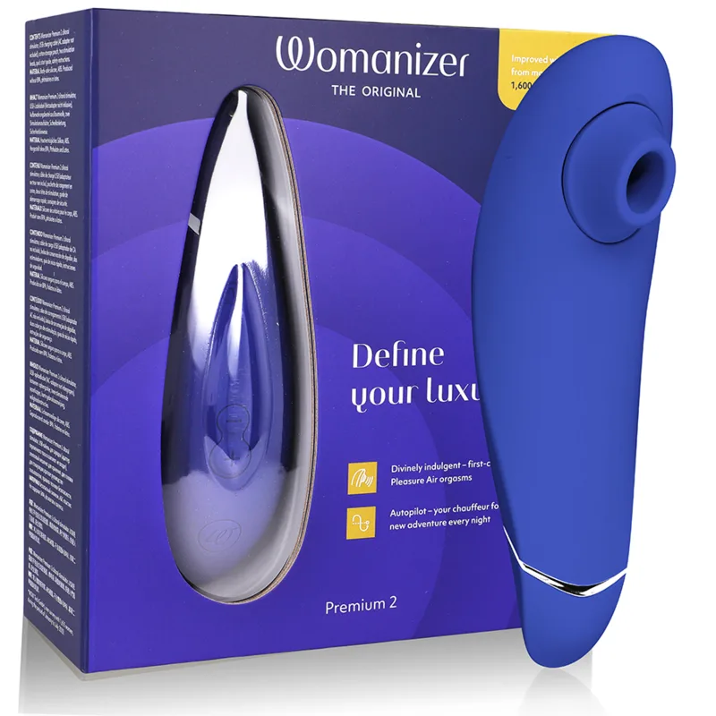 Womanizer Premium 2 Clitoral Stimulator - Blueberry