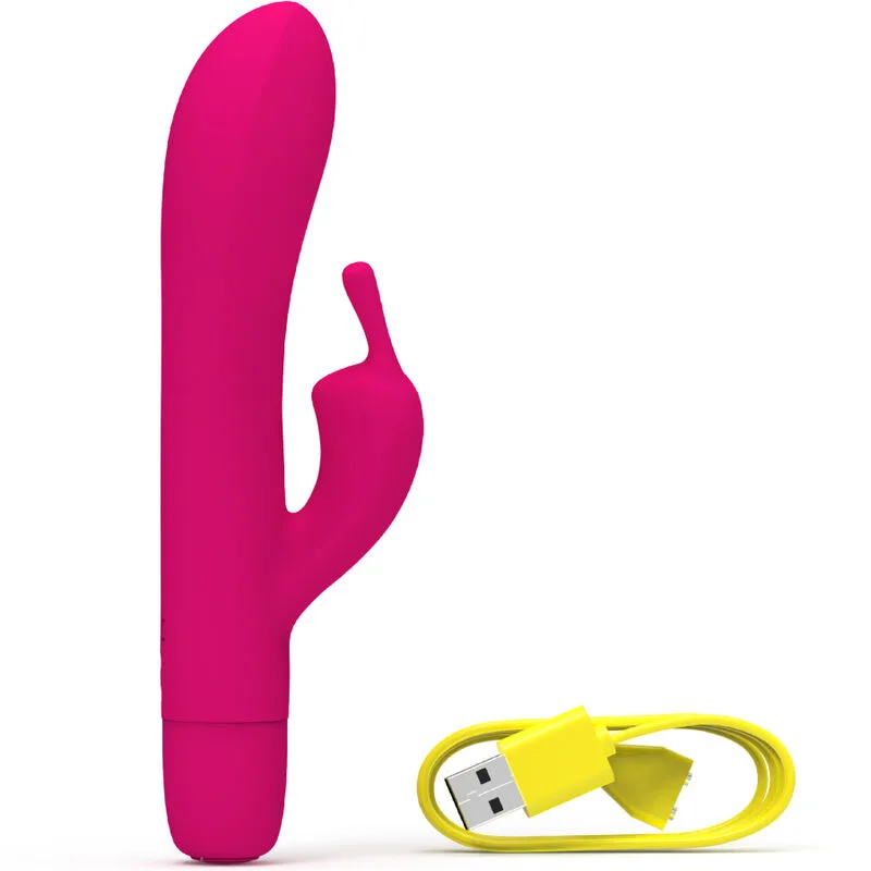 B Swish - Bwild Bunny Infinite Classic Uppladdningsbar Dual-Motor Vibrator | Rosa Kroppsäker Silikon