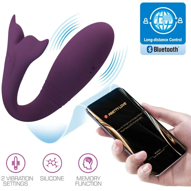 Pretty Love Jayleen App-Controlled Couples Vibrator with Remote – Purple