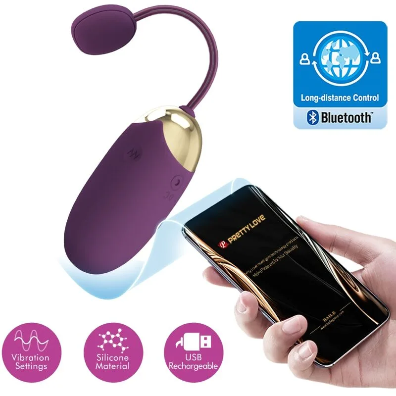 Pretty Love - Abner App-Controlled Couples Vibrator in Purple