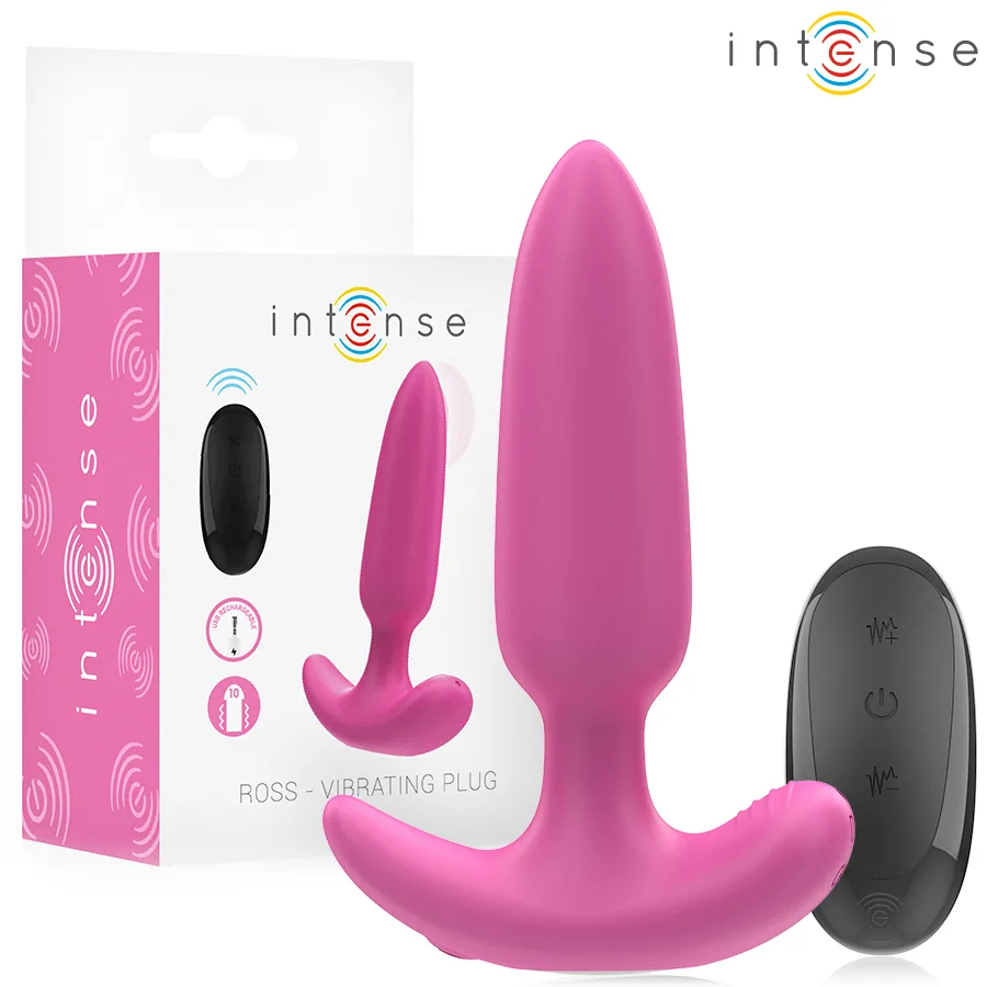 Intense - Ross Vibrerande Analplugg | 10 Vibrationslägen | Rosa | Fjärrkontroll