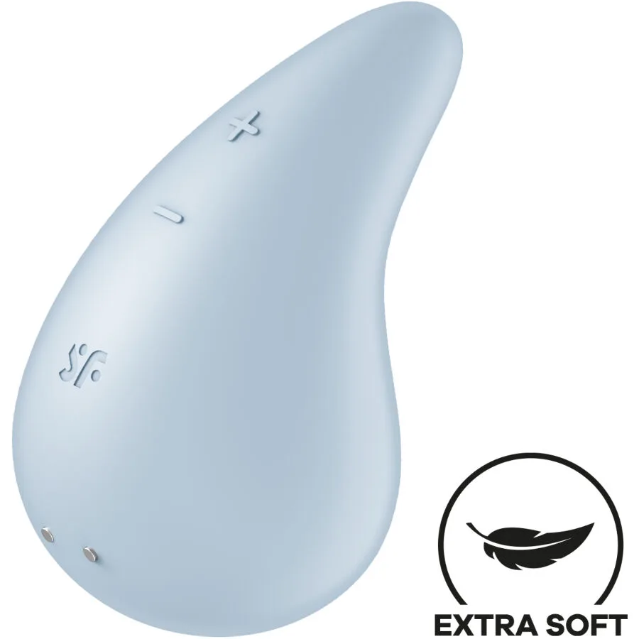 Satisfyer Dew Drop Lay-On Clitoral Vibrator - Blue
