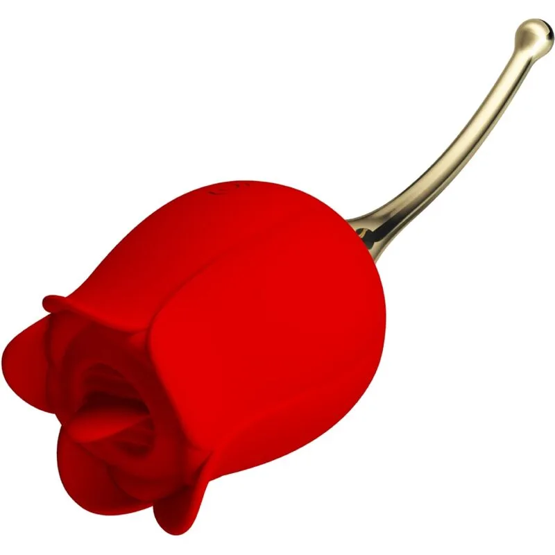 Pretty Love - Rose Lover Clitoral Stimulator with 12 Vibration Modes | Red