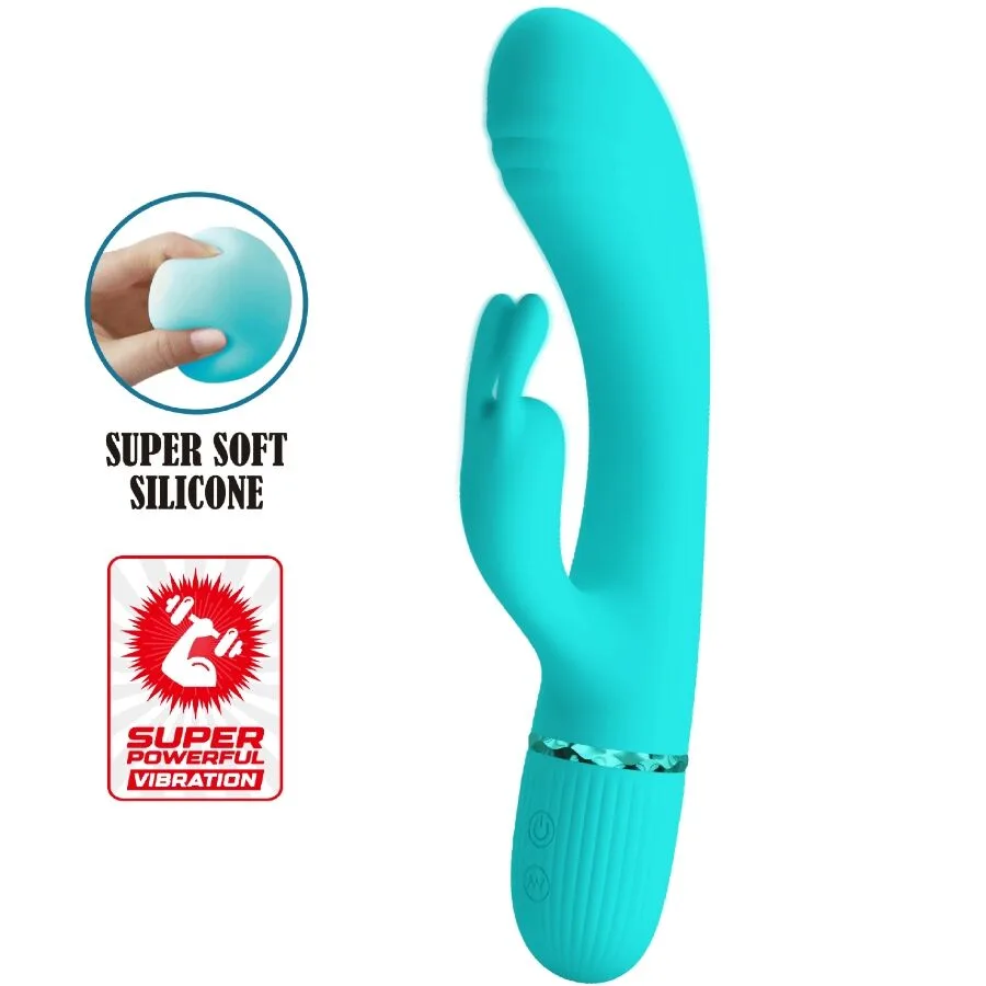 Pretty Love Scocco Rabbit Vibrator – Turquoise