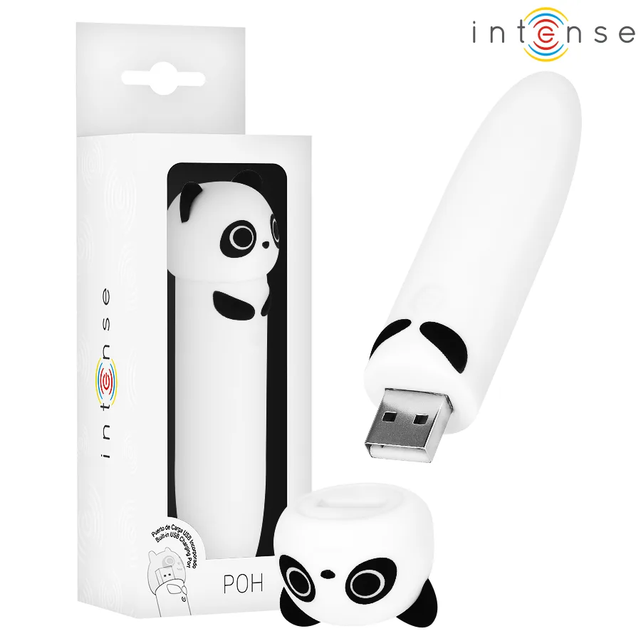 Intense - Poh Panda Vibrerande Bullet Massager | USB Uppladdningsbar | 10 x 2,2 cm