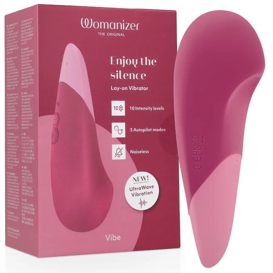 Womanizer Vibe Lay-On Silent Vibrator – Dusky Pink
