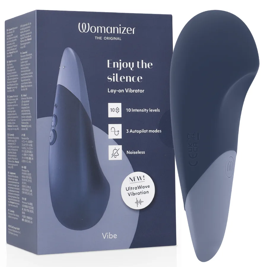 Womanizer Vibe Lay-On Silent Vibrator – Dark Blue