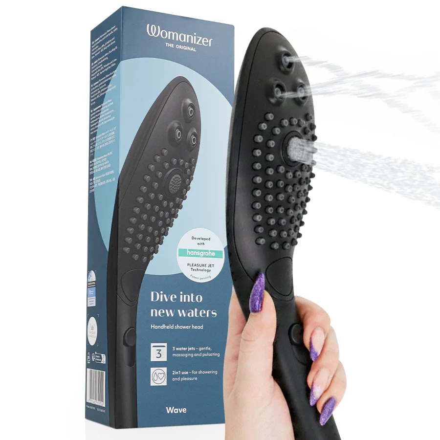 Womanizer Wave 2-i-1 Klitorisstimulerade Duschhuvud – Svart