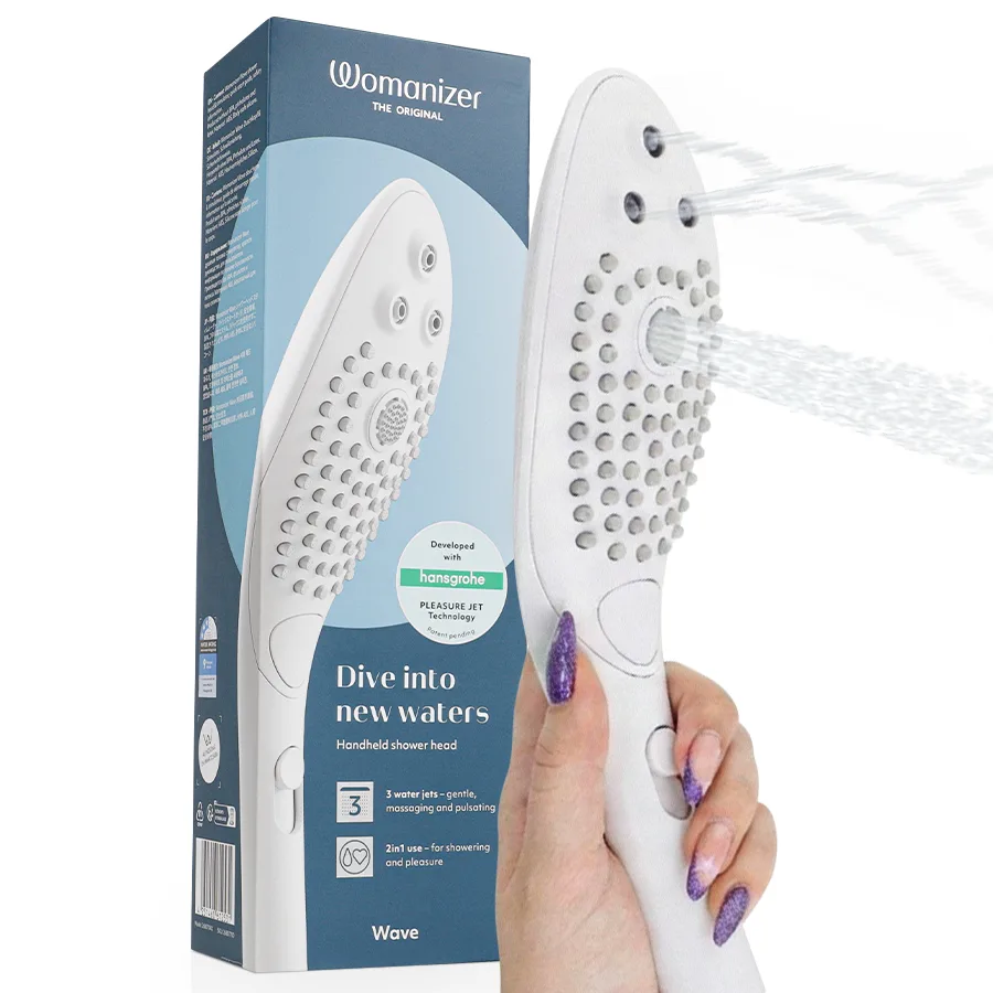 Womanizer Wave 2-i-1 Klitorisstimulerade Duschhuvud – Vit