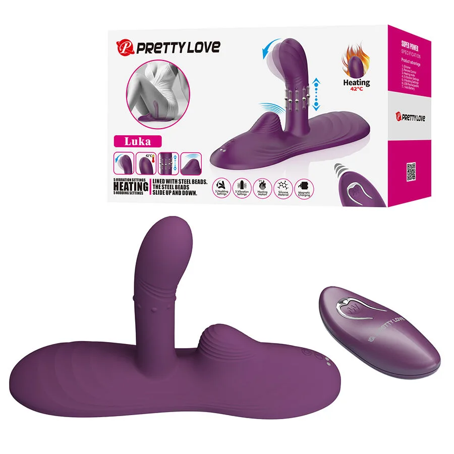 Pretty Love Luka Sit-Down Vibrator with Warming Function and Remote Control