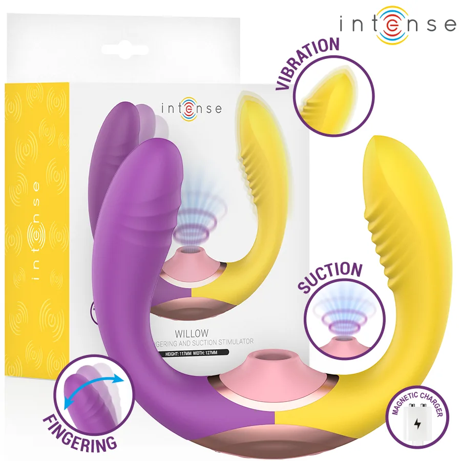 Intense - Willow 3-i-1 Klitorisvibrator med Sugfunktion och Dubbel Vibrationsstimulering