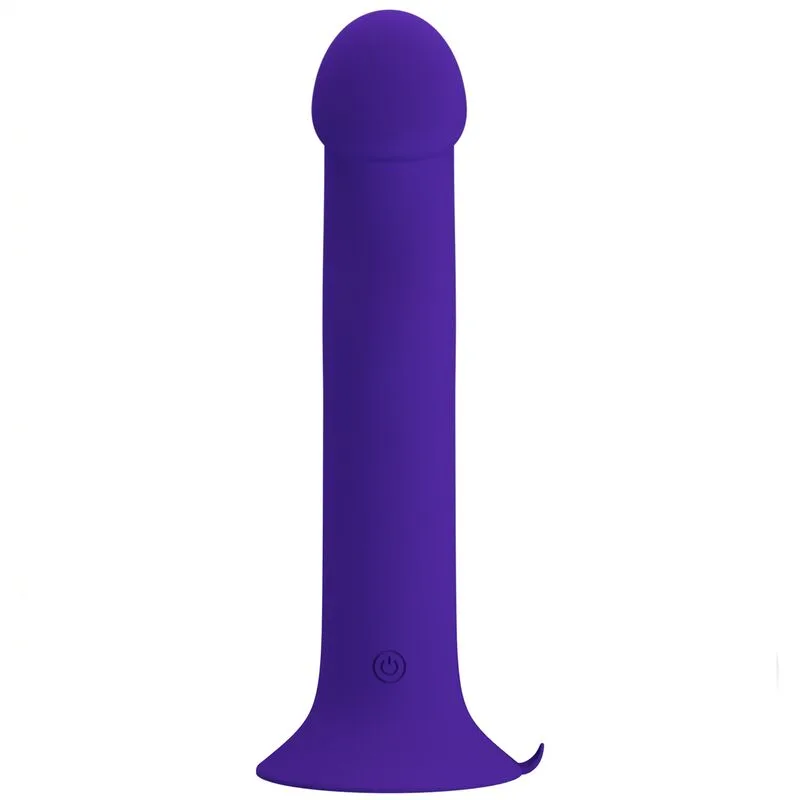 Pretty Love Murray Rechargeable Vibrating Dildo with Suction Cup Base – Violet