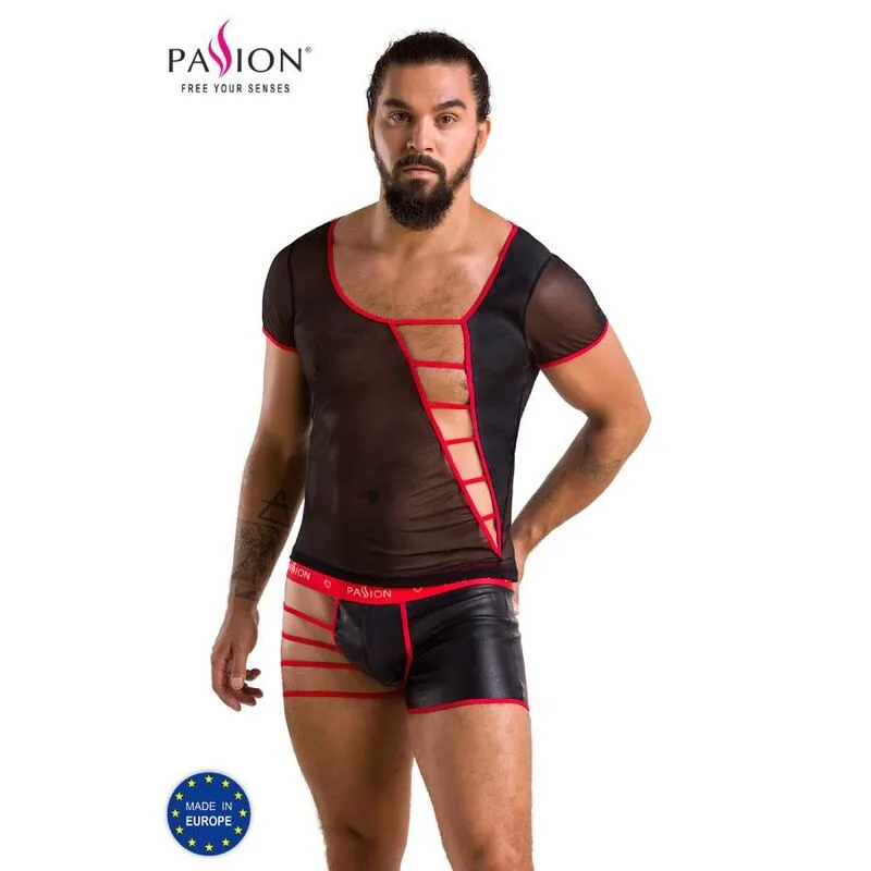 Passion 055 Mark Lingerie Set i Svart – Storlek S/M