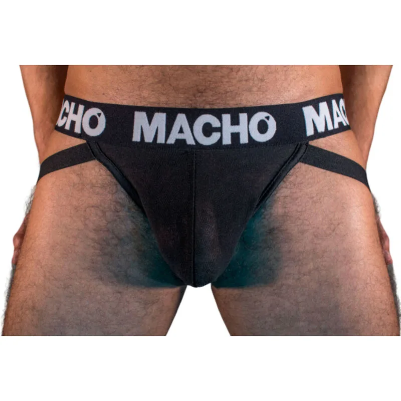 Macho MX25NN Halvtransparent Elastisk Jockstrap – Svart, Storlek M