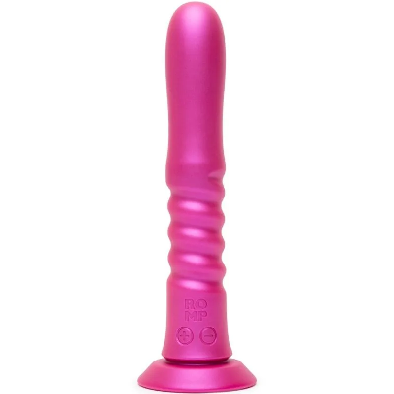 Romp Jiggle Dual-Action Vibrator with Hands-Free Suction Cup Base – Pink