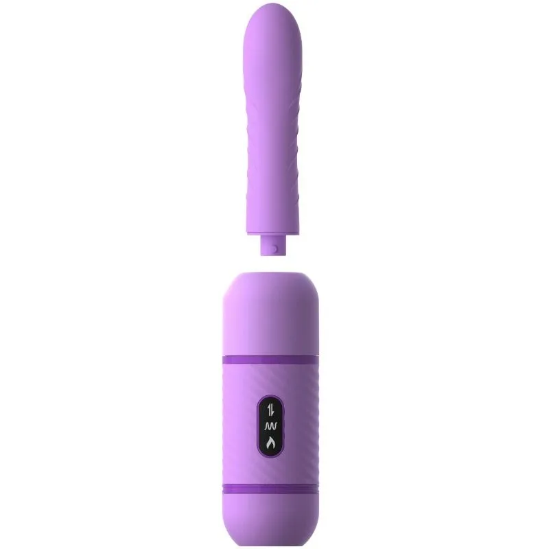 Fantasy for Her - Love Thrust-Her Uppladdningsbar Thrusting & Vibrerande Uppvärmande Dildo med Fjärrkontroll