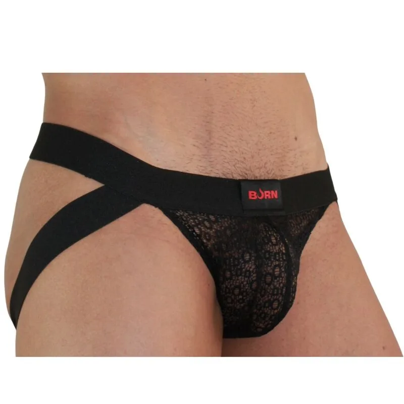 BURN 005 Men's Jockstrap Lingerie – Black, Size L