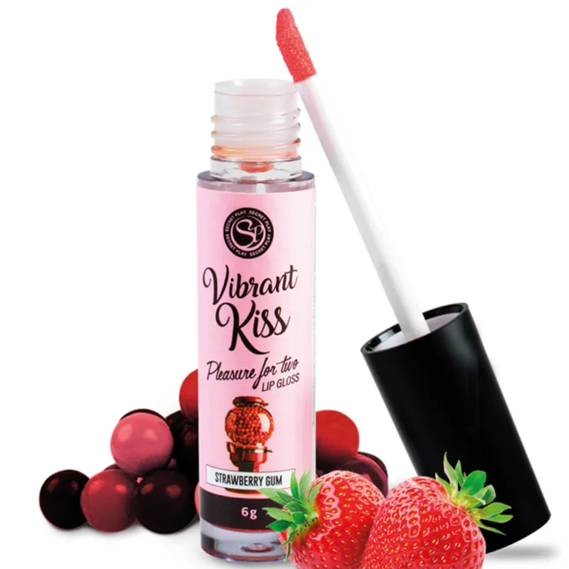 Secretplay - Vibrant Kiss Stimulating Lip Gloss – Strawberry Gum Flavour