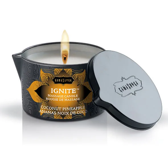 Kamasutra Kokos & Ananas Massageljus 170g – Varmt Sensuellt Massageolja-Ljus