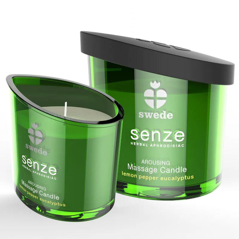 Swede - Senze Arousing Massage Candle - Lemon, Pepper & Eucalyptus (50 ml)