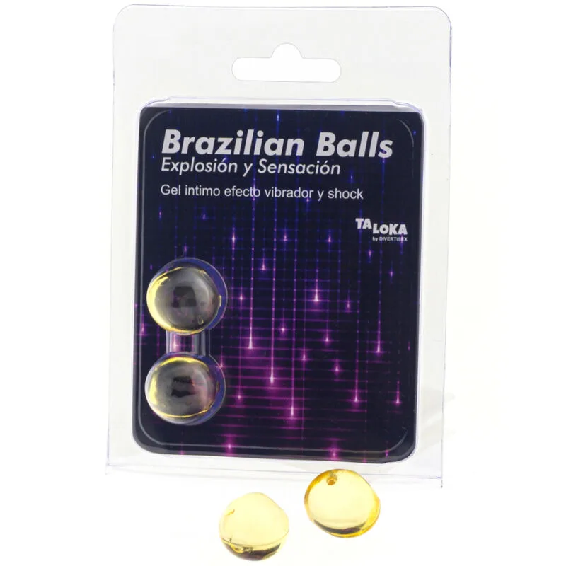 Taloka - 2 Brasilianska Massagebollar med Stimulerande Gel – Vibrerande & Stickande Sensationseffekt