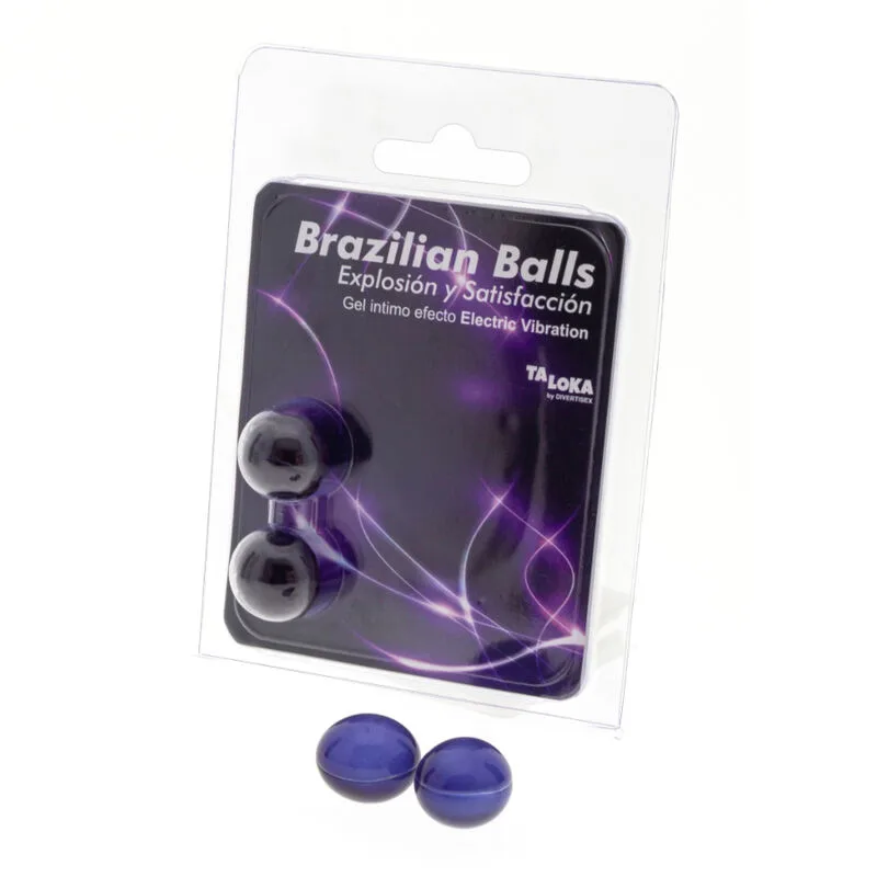 Taloka - Brasilianska Stimulerande Massagekulor med Elektrisk Vibrerande Effekt Upphetsningsgel (2-pack)