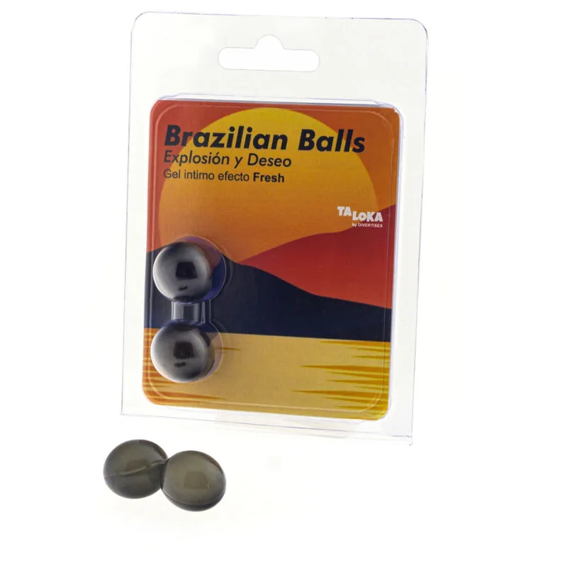 Taloka - 2 Brasilianska Massagebollar med Frisk Effekt Stimulerande Gel