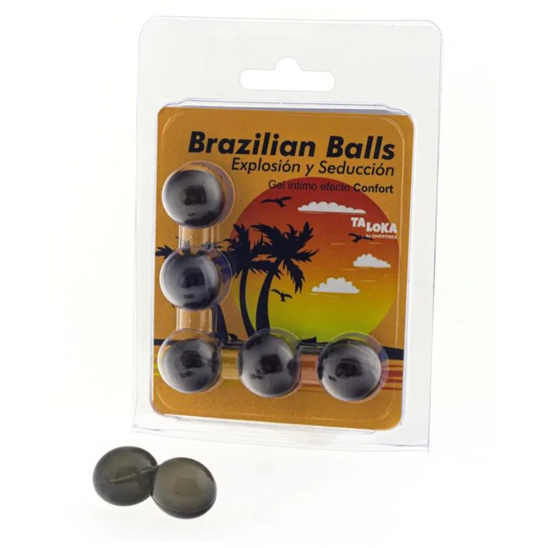 Taloka - 5 Brasilianska Njutningskulor med Comfort Effect Upphetsningsgel
