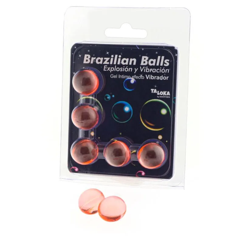 Taloka - 5 Brazilian Pleasure Balls | Upphetsningsgel med vibrationseffekt