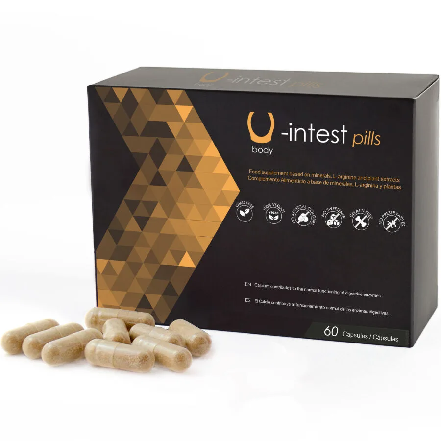 500 Cosmetics U-Intest Capsules – Natural Hemorrhoid Prevention & Digestive Support Supplement – 60 Capsules