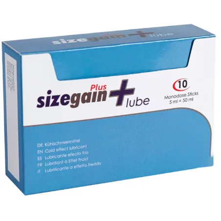 500 Cosmetics - Sizegain Plus Vattenbaserat Glidmedel med Kyleffekt (10 x 5 ml Endospåsar)