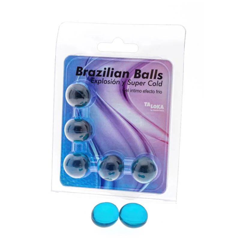 Taloka - 5 Brazilian Massage Balls with Cold Effect Stimulating Gel