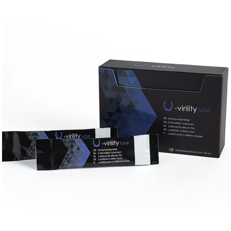 500 Cosmetics – U-Virility Lube Cold Effect Vattenbaserat Intimglidmedel med Kyleffekt | 10 x 5 ml Engångspåsar