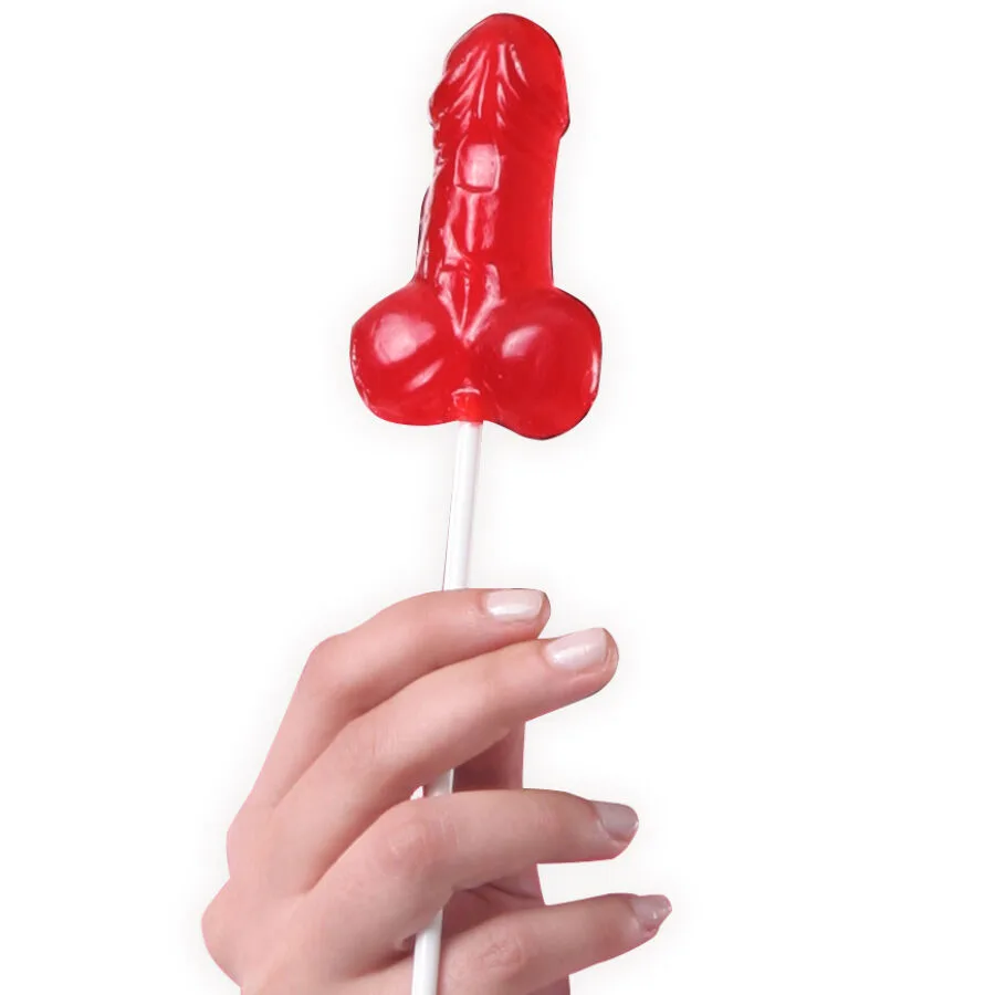 Secretplay - Penisformad Gummiklubba med Jordgubbssmak