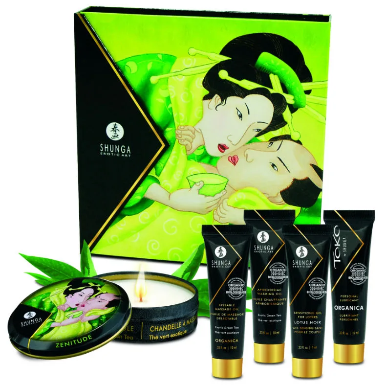 Shunga Secret Geisha Organic Green Tea Couples Intimacy Kit