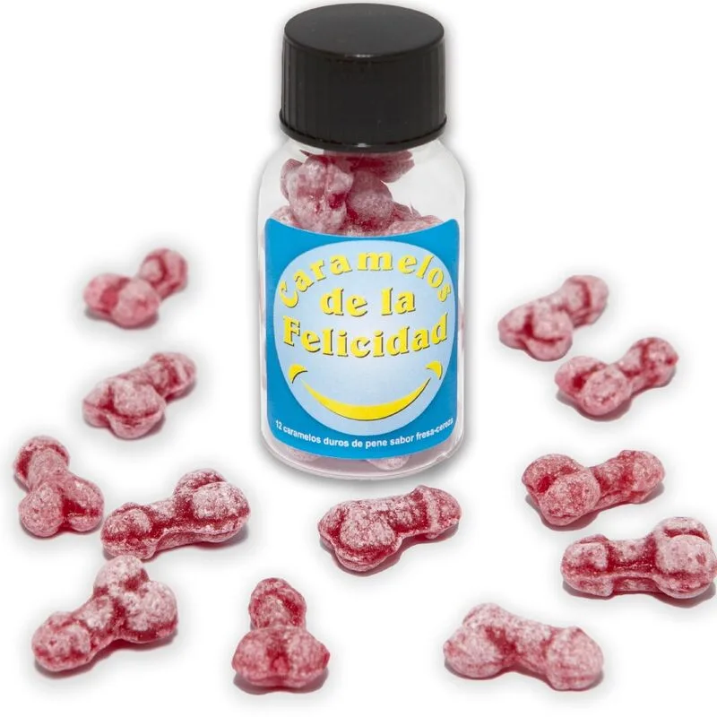 Diablo Picante – Jar of 12 Penis-Shaped Party Candies | Strawberry & Cherry Flavour