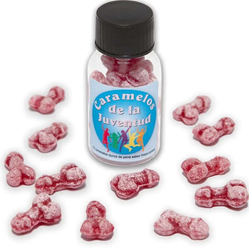 Diablo Picante - Penis-Shaped Novelty Candies | Strawberry & Cherry Flavour | Pack of 12