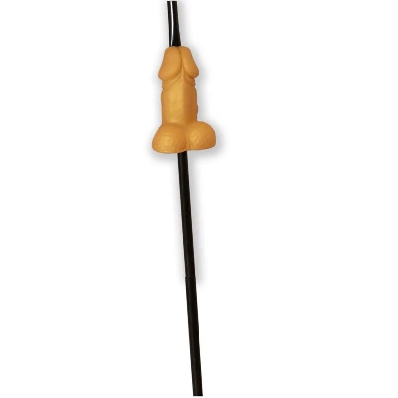 Diablo Picante - Gold Penis-Shaped Novelty Drinking Straw