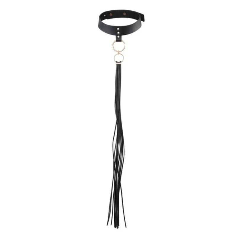 Bijoux Indiscrets Maze Tassel Choker – Black